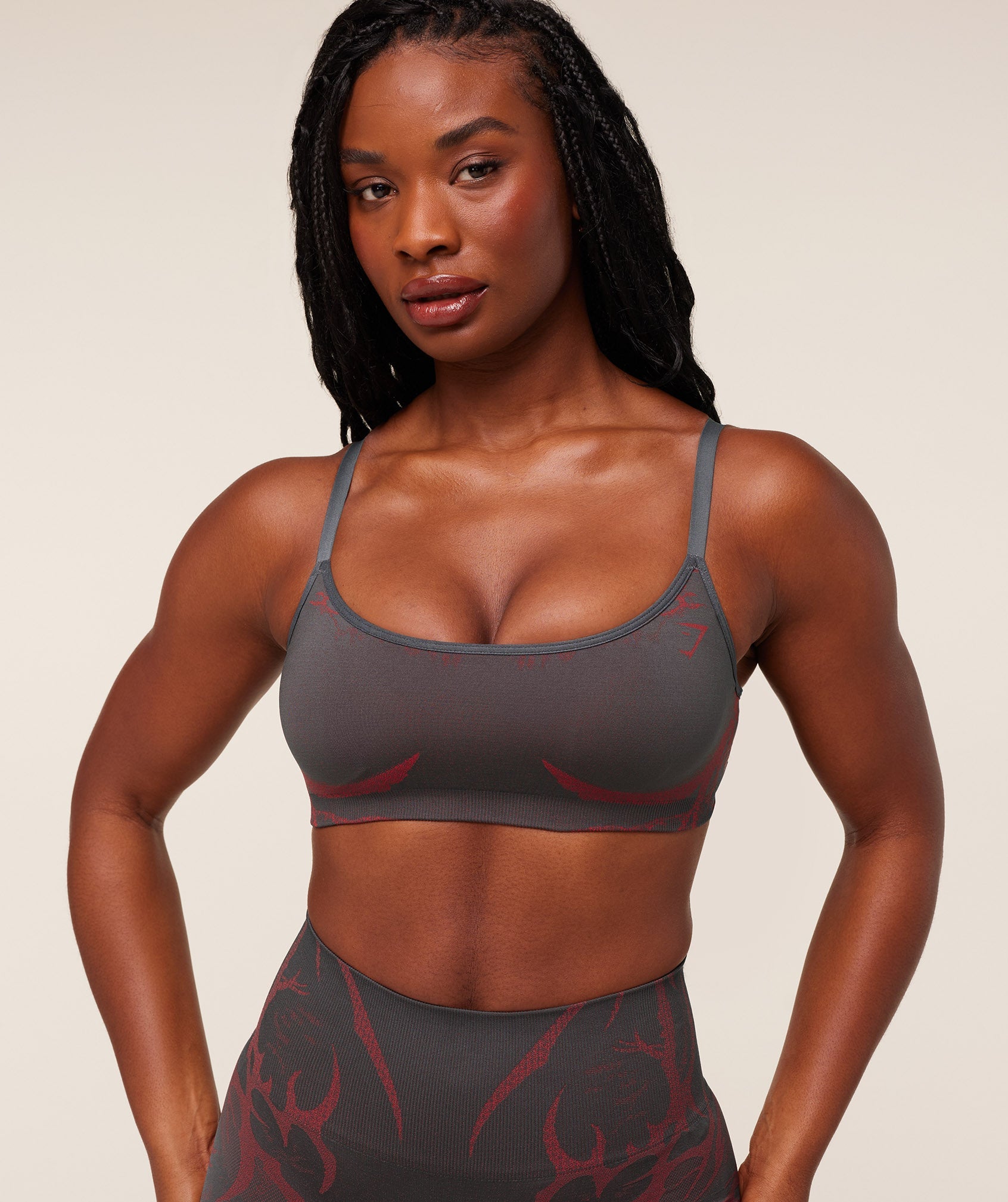 Women's Gymshark Storm Seamless Sports Bra Gs Dark Grey
