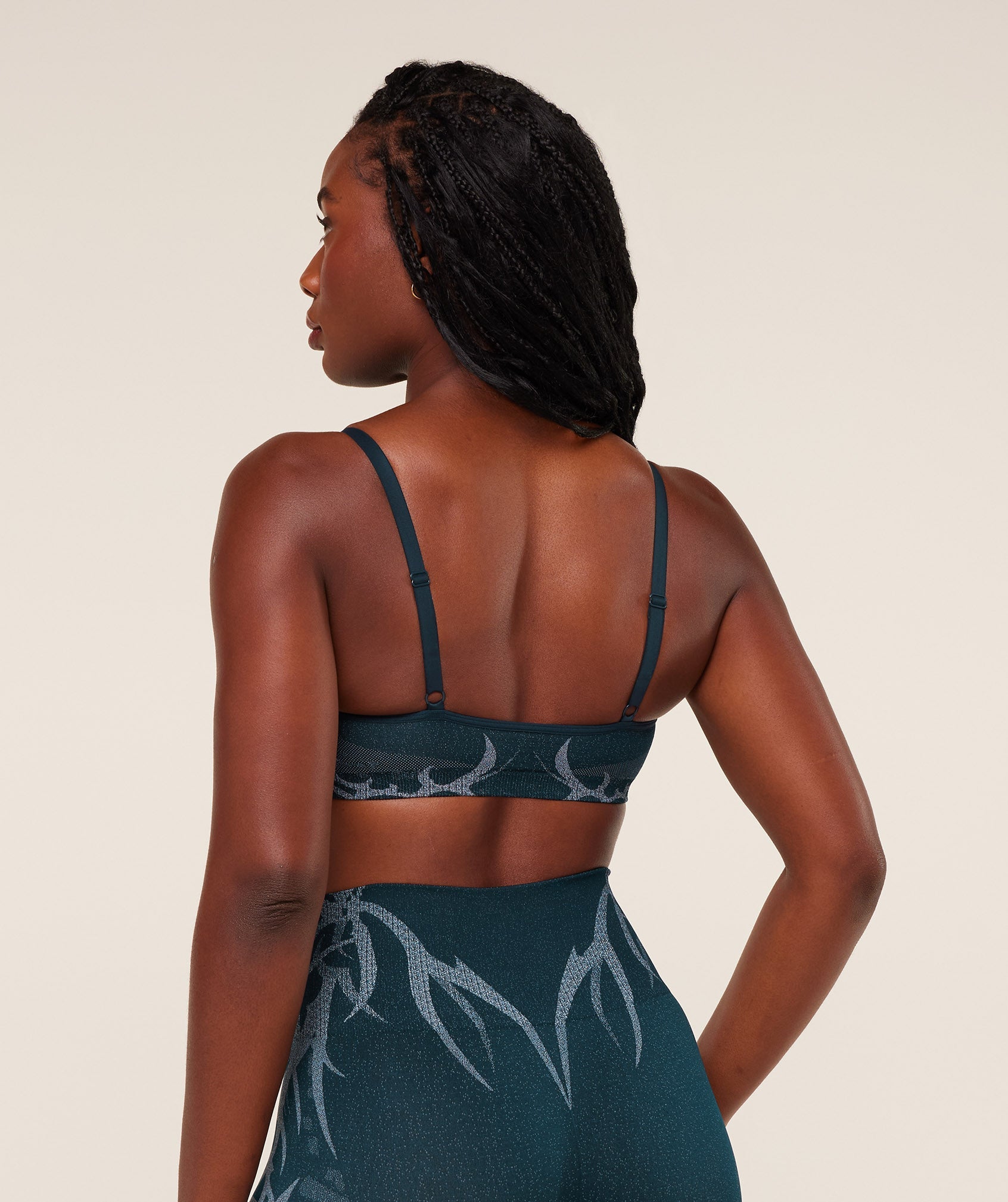 Women's Gymshark Storm Seamless Sports Bra Deep Petrol Blue