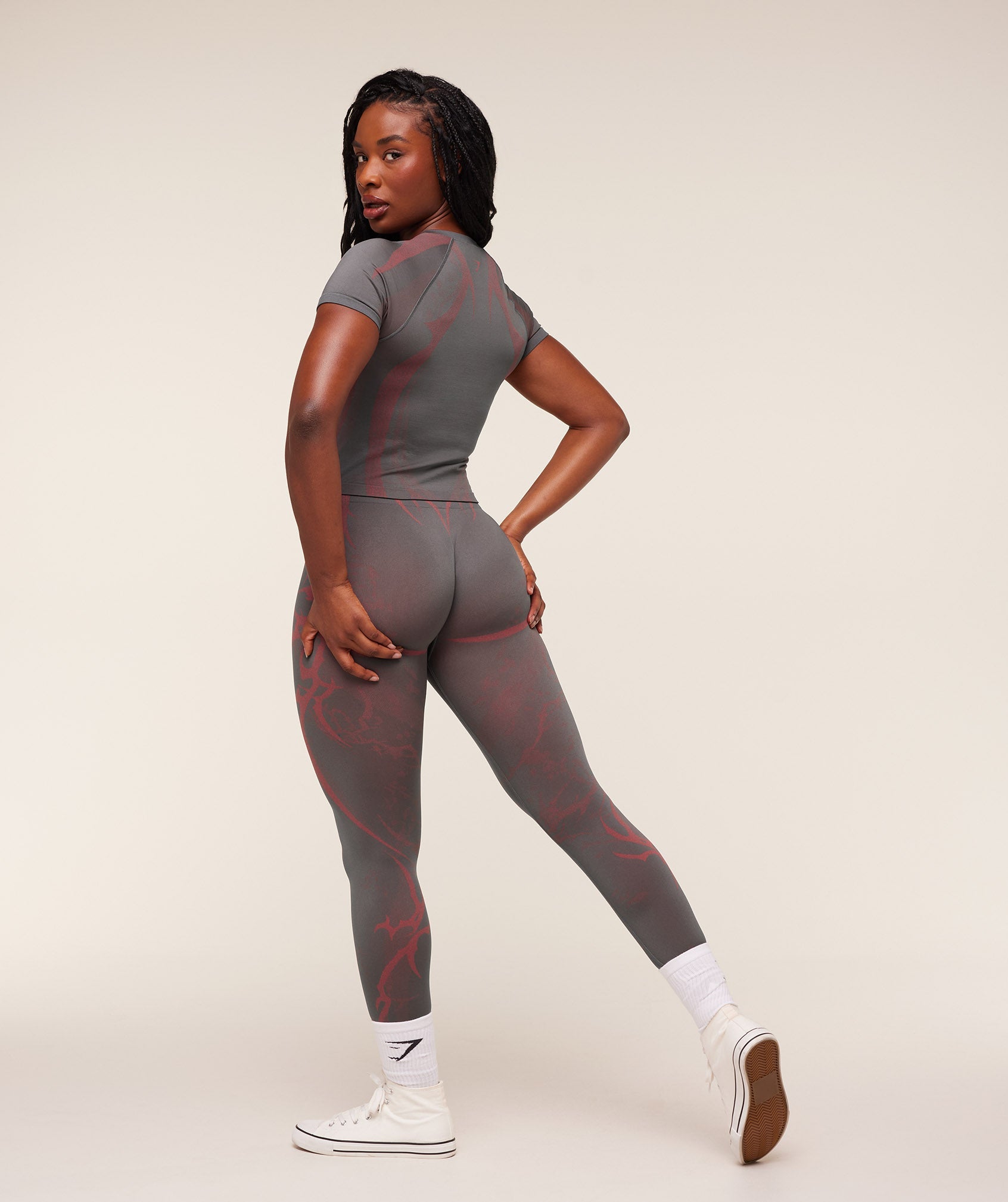Women's Gymshark Storm Seamless Leggings Gs Dark Grey