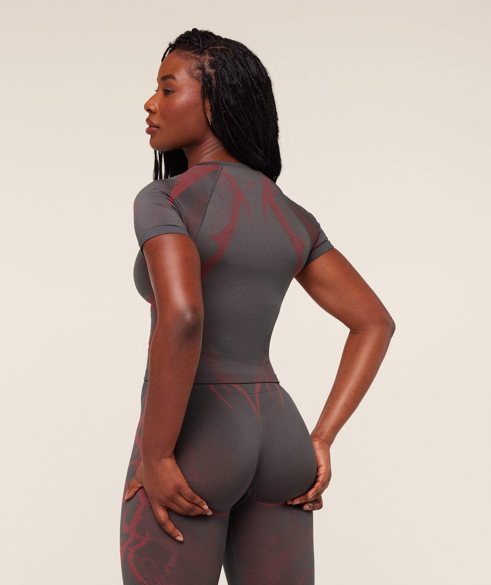 Women's Gymshark Storm Seamless Short Sleeve Top Gs Dark Grey