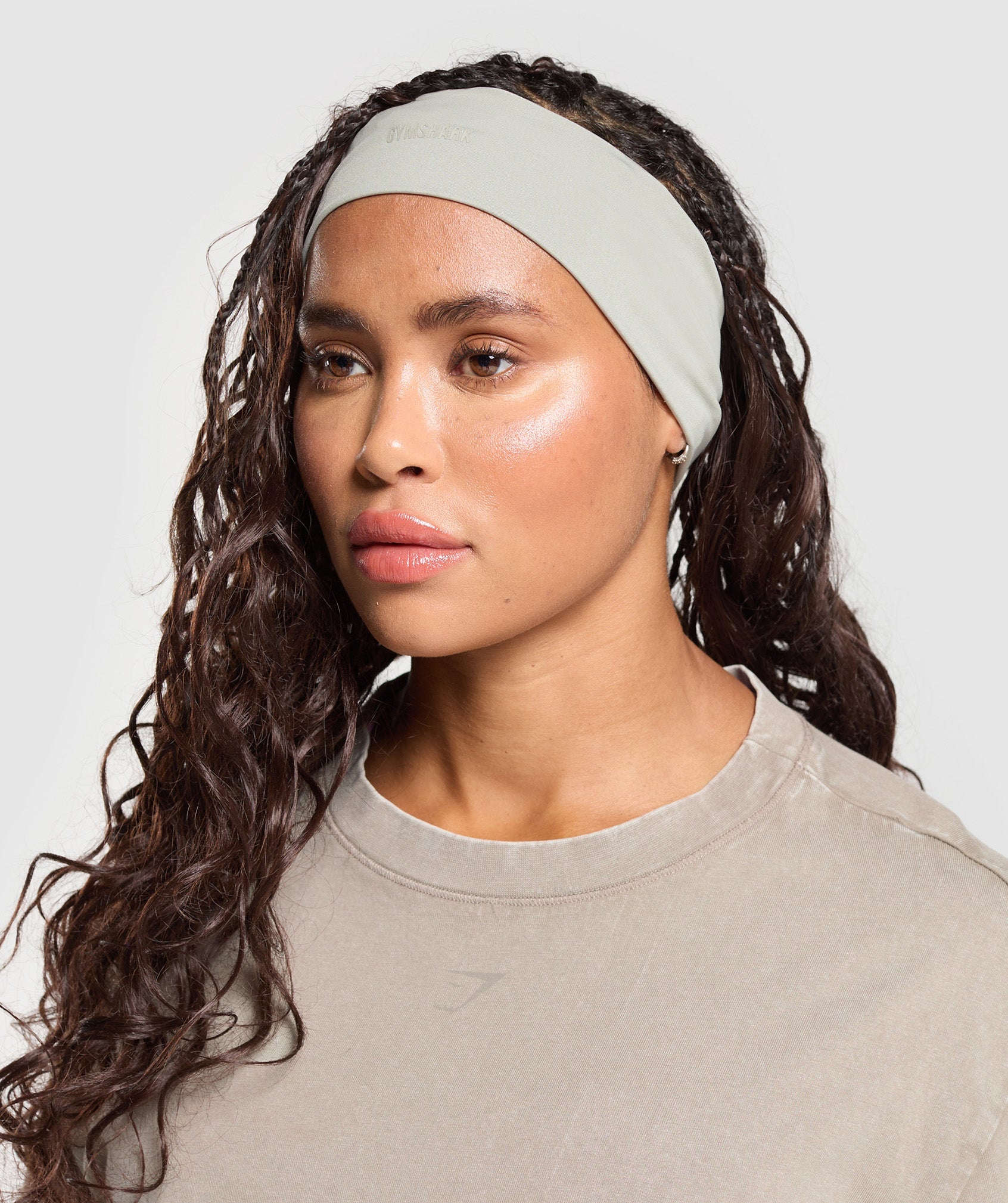Women's Gymshark Straight Headband Stone Grey