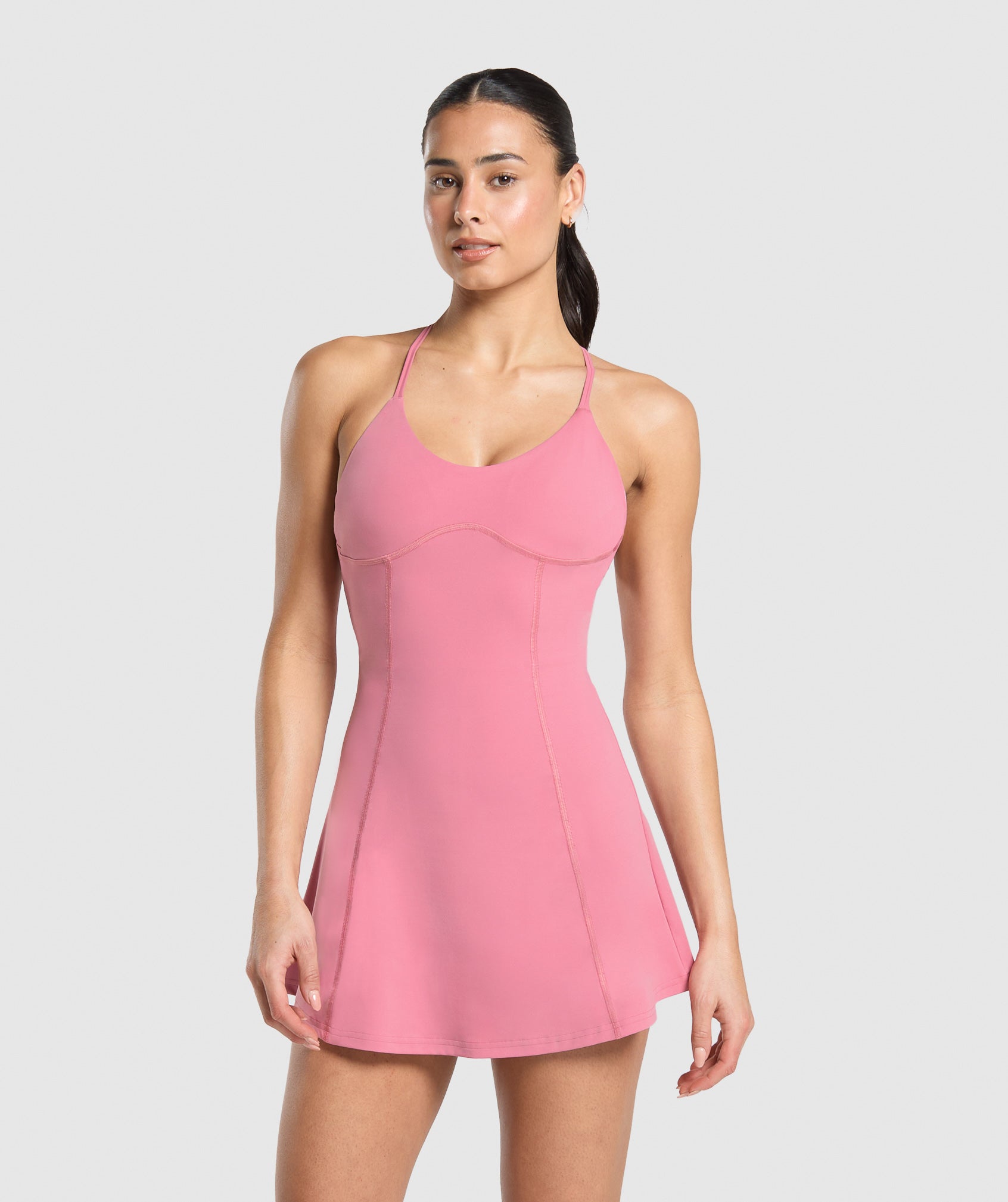 Women's Gymshark Strappy 2-In-1 Dress Sunset Pink