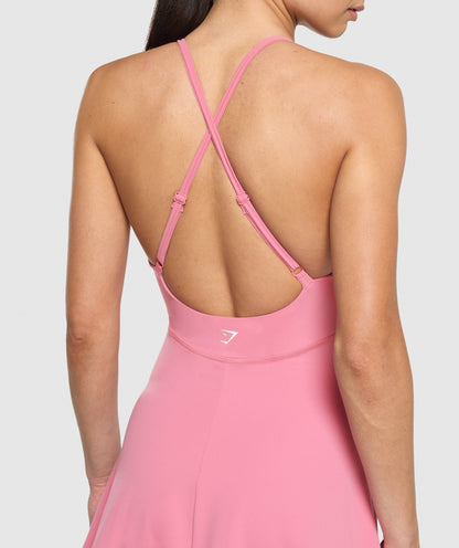 Women's Gymshark Strappy 2-In-1 Dress Sunset Pink
