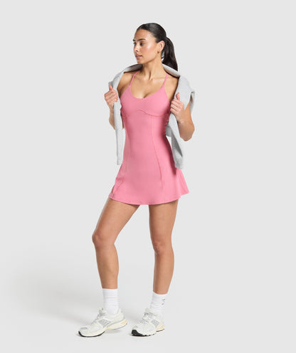 Women's Gymshark Strappy 2-In-1 Dress Sunset Pink