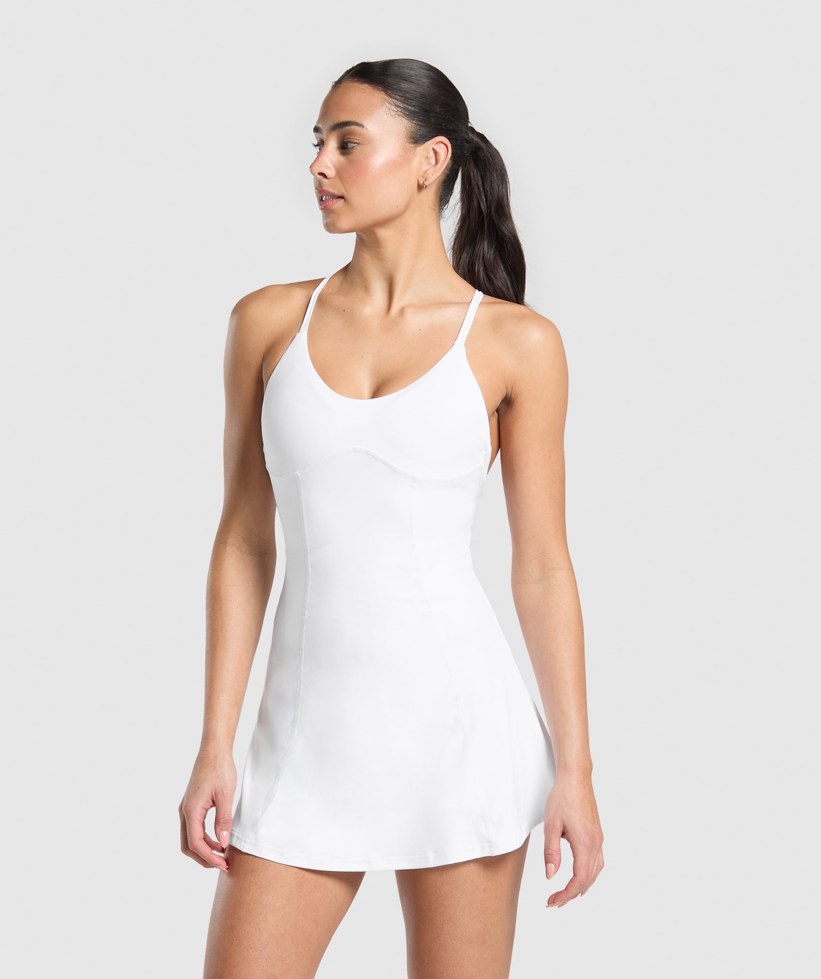 Women's Gymshark Strappy 2-In-1 Dress White