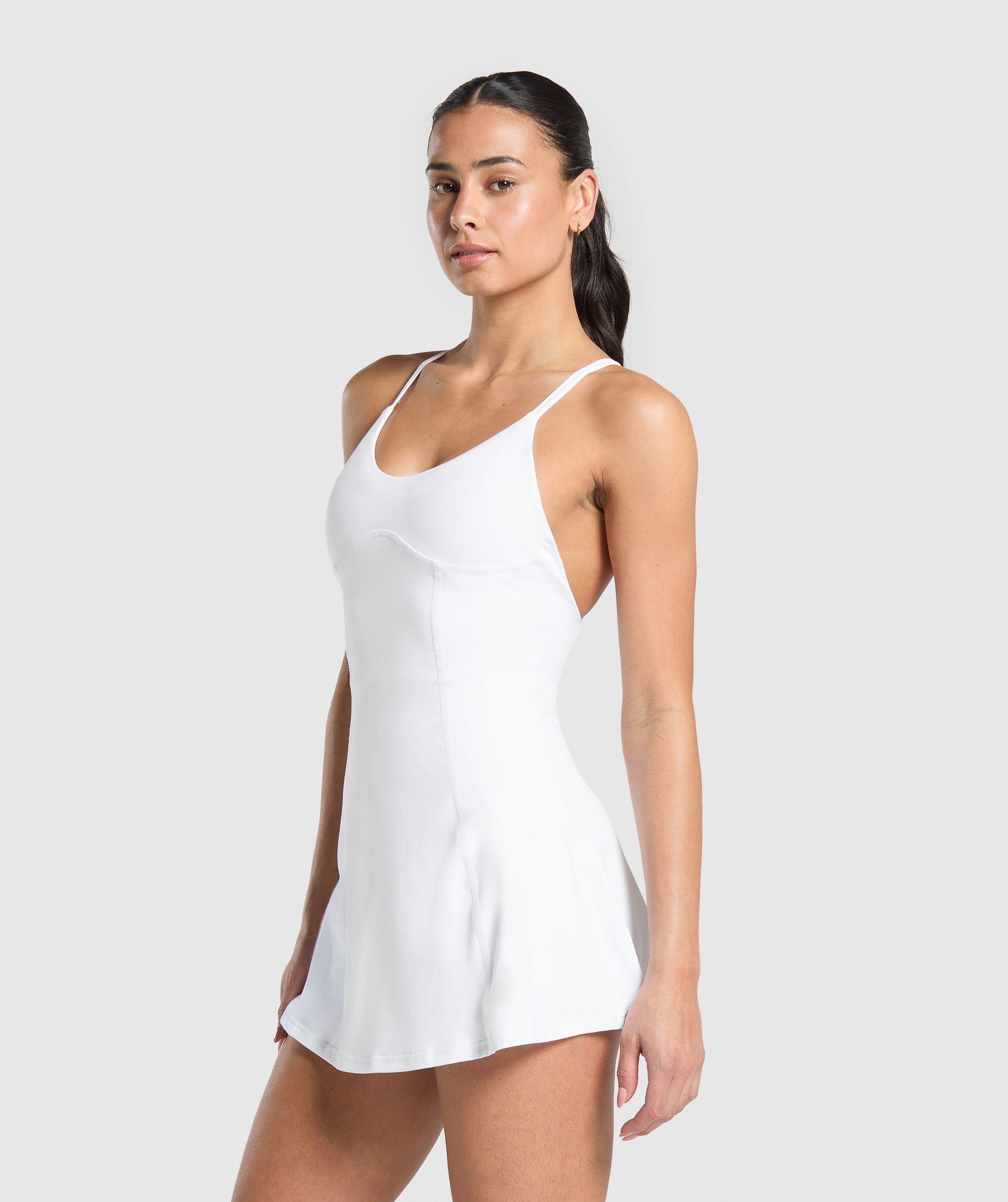 Women's Gymshark Strappy 2-In-1 Dress White