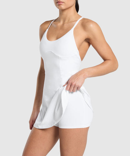 Women's Gymshark Strappy 2-In-1 Dress White