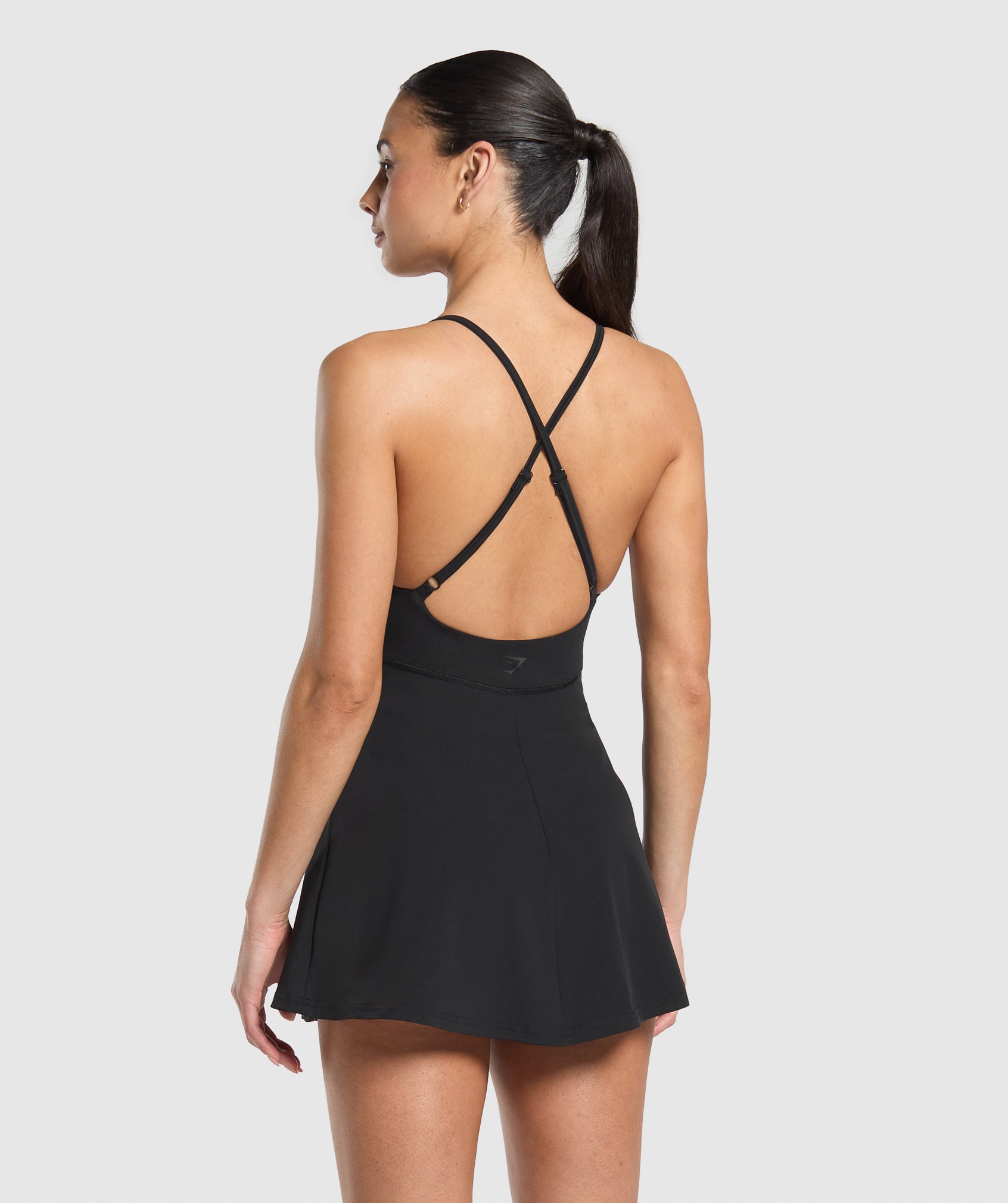 Women's Gymshark Strappy 2-In-1 Dress Black
