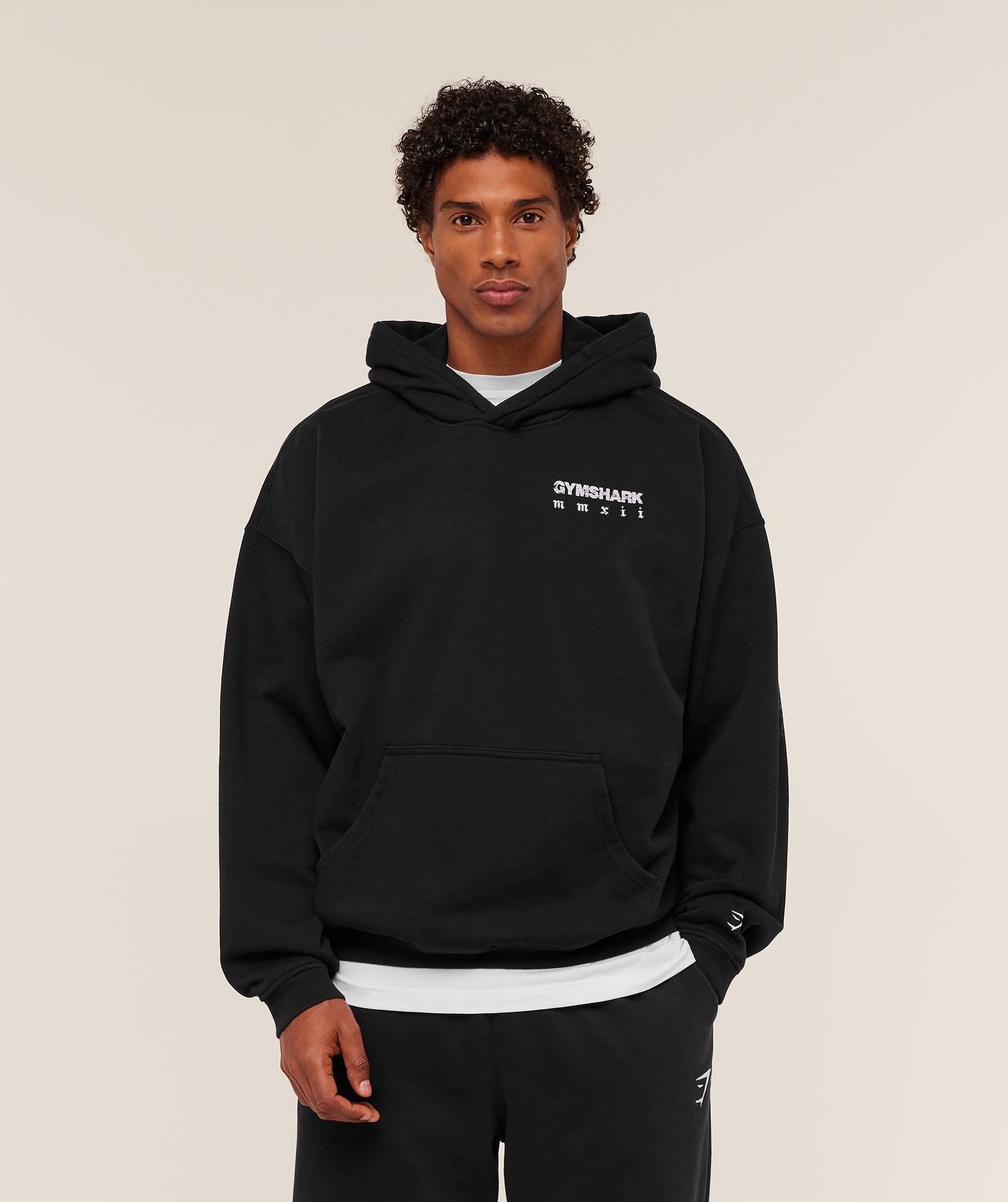 Gymshark Numerals Hoodie Black