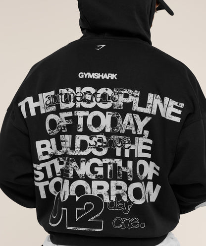 Gymshark Strength Of Tomorrow Zip Up Hoodie Black