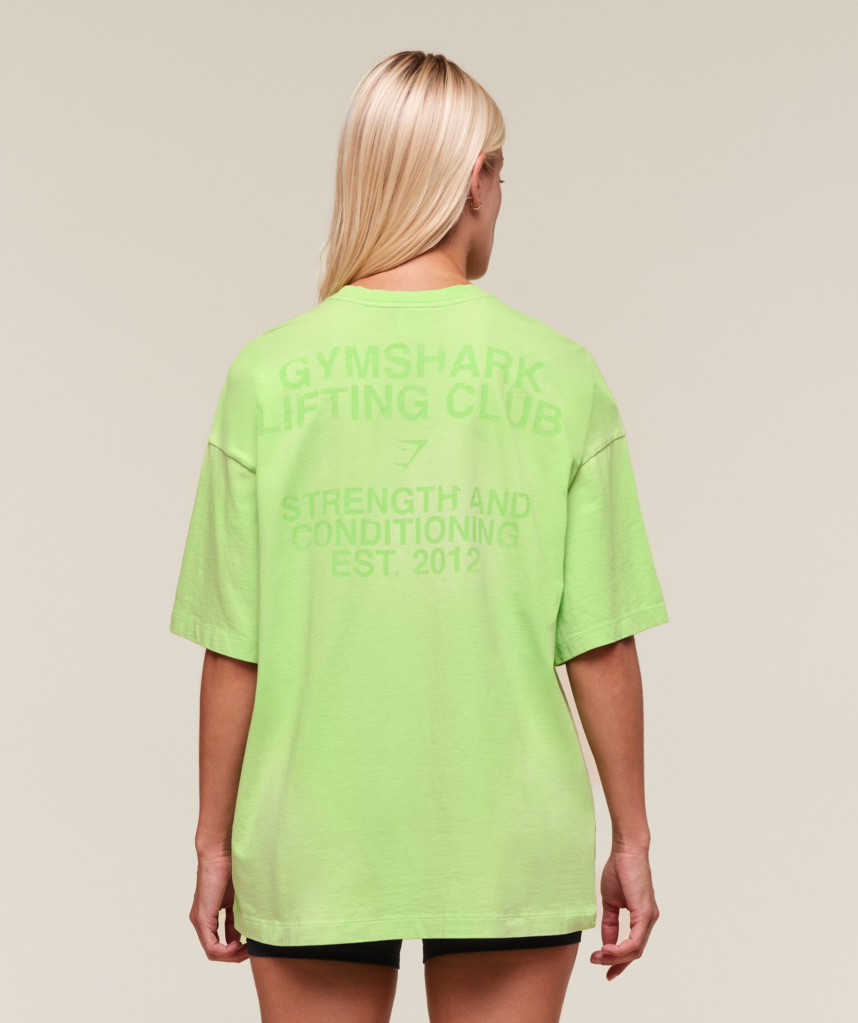 Women's Gymshark Summer Tie-Dye Graphic Oversized T-Shirt Energy Gelato Green