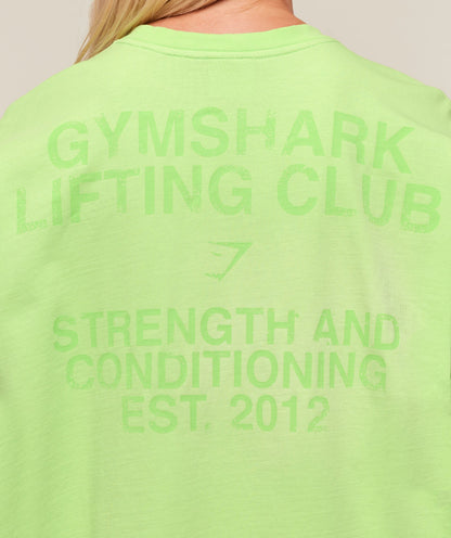 Women's Gymshark Summer Tie-Dye Graphic Oversized T-Shirt Energy Gelato Green