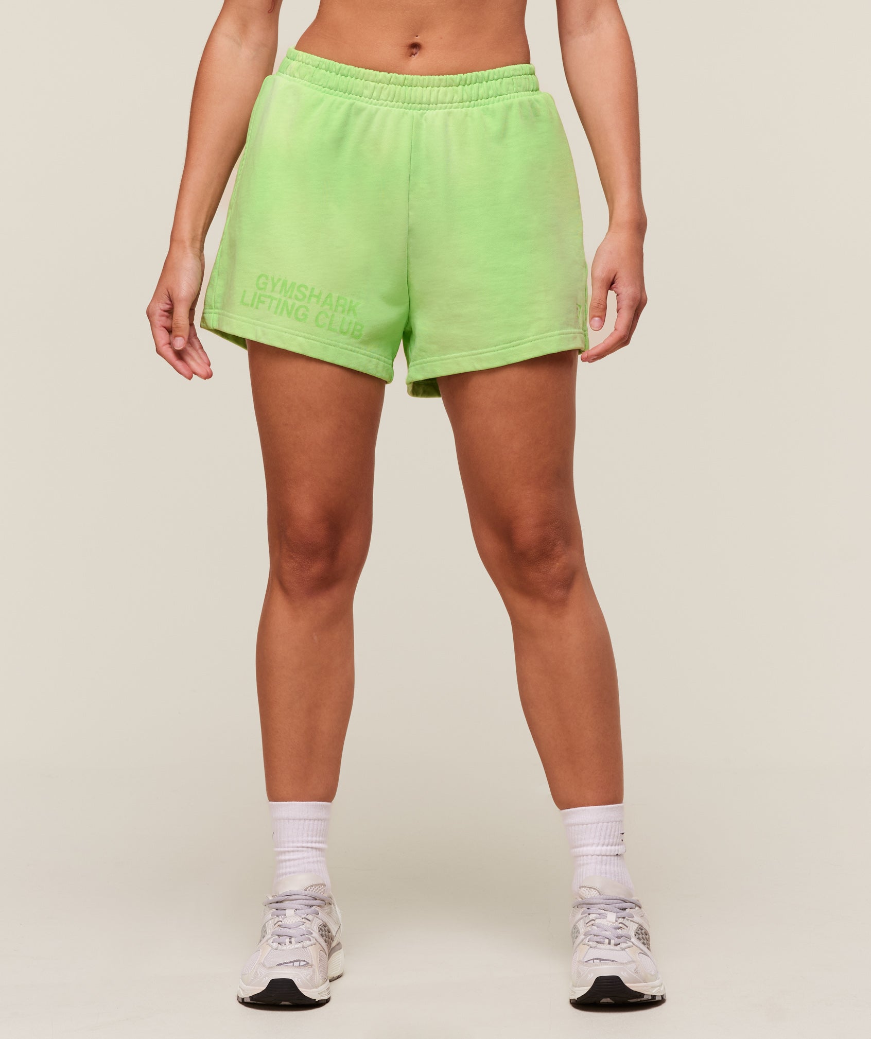 Women's Gymshark Summer Tie-Dye Graphic Shorts Energy Gelato Green