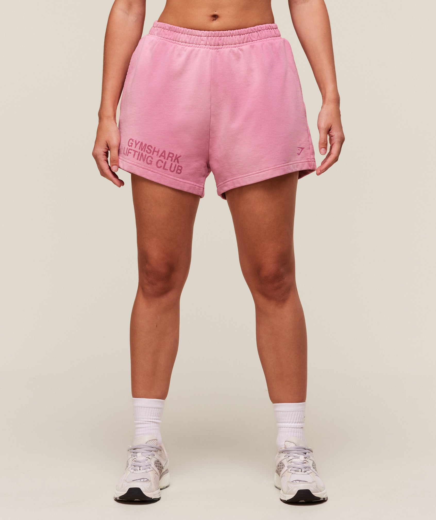 Women's Gymshark Summer Tie-Dye Graphic Shorts Sunset Pink