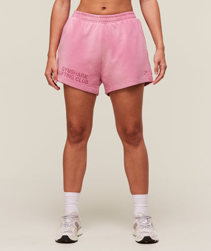 Women's Gymshark Summer Tie-Dye Graphic Shorts Sunset Pink