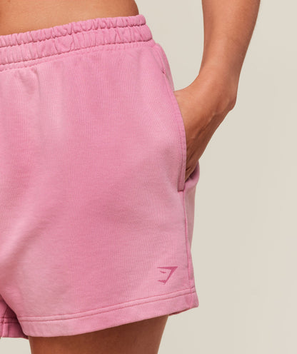 Women's Gymshark Summer Tie-Dye Graphic Shorts Sunset Pink