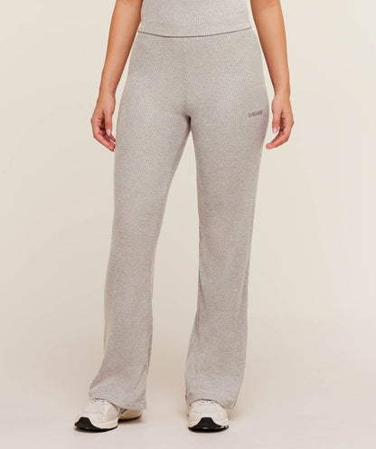 Women's Gymshark Supersoft Straight Leg Pant Light Grey Core Marl