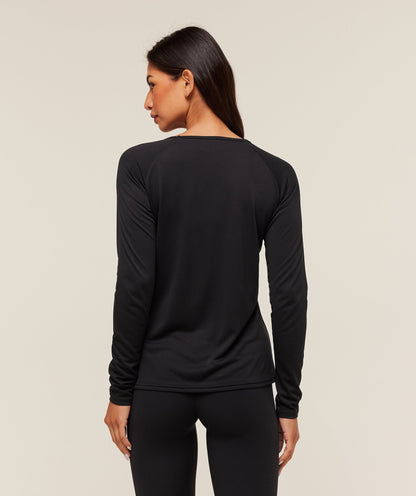 Women's Gymshark Training Long Sleeve Top Black