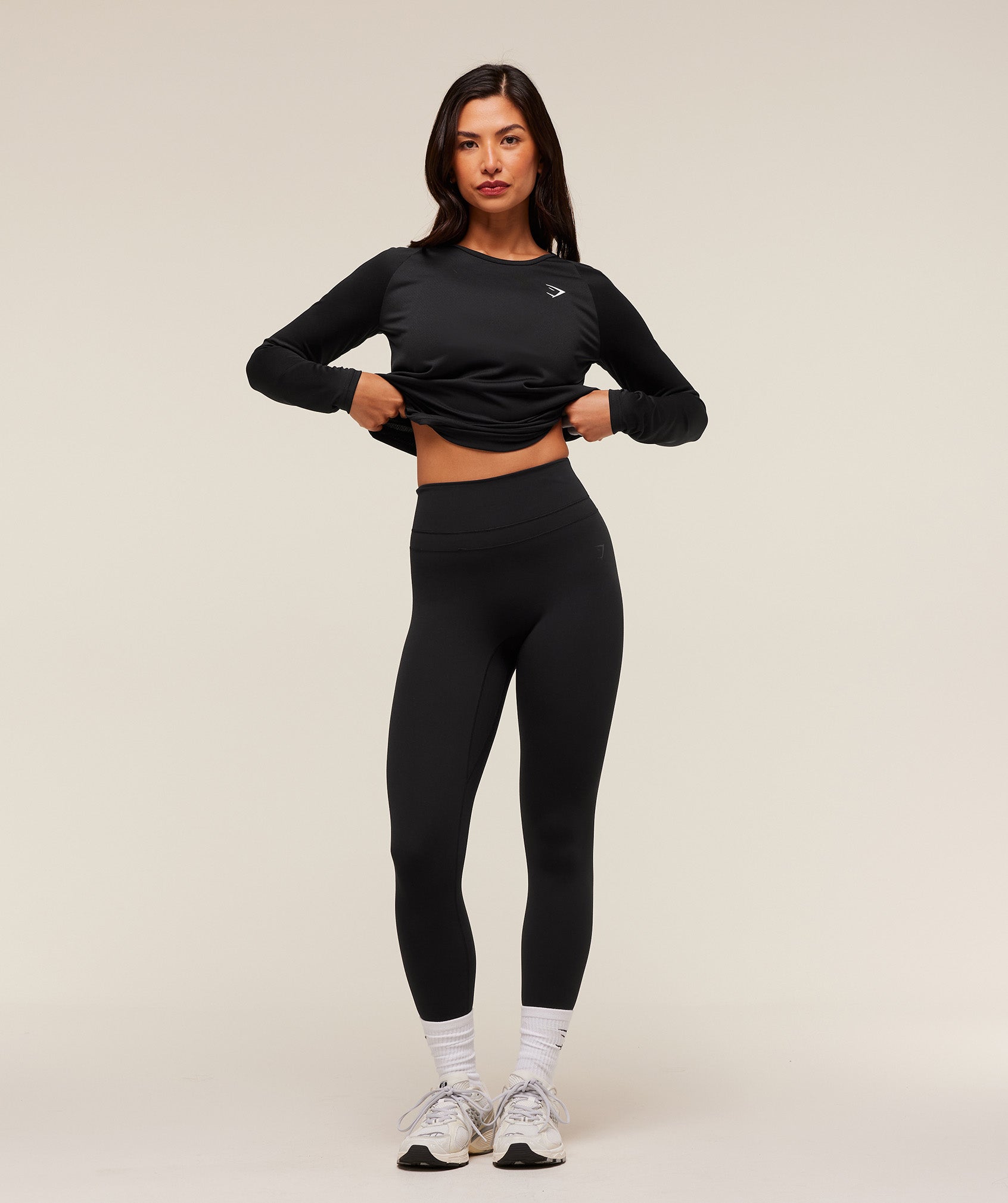 Women's Gymshark Training Long Sleeve Top Black