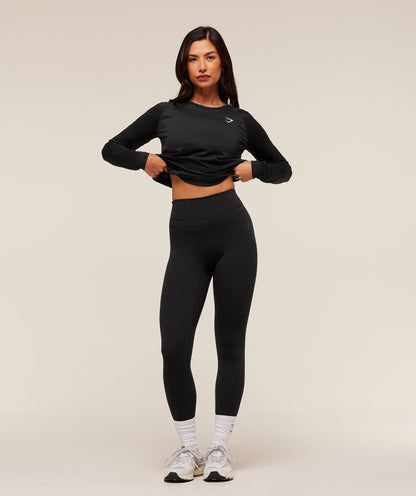 Women's Gymshark Training Long Sleeve Top Black