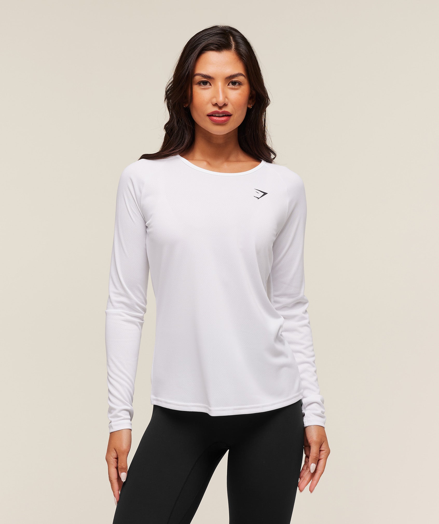 Women's Gymshark Training Long Sleeve Top White