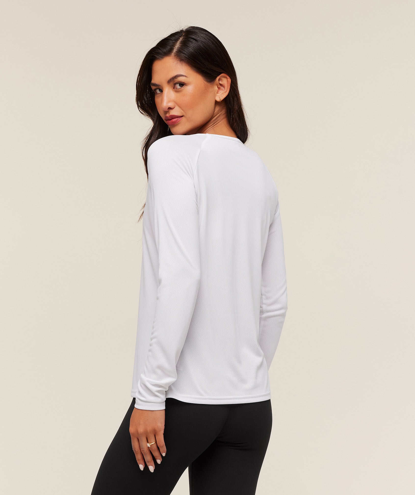 Women's Gymshark Training Long Sleeve Top White