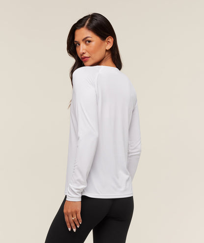 Women's Gymshark Training Long Sleeve Top White