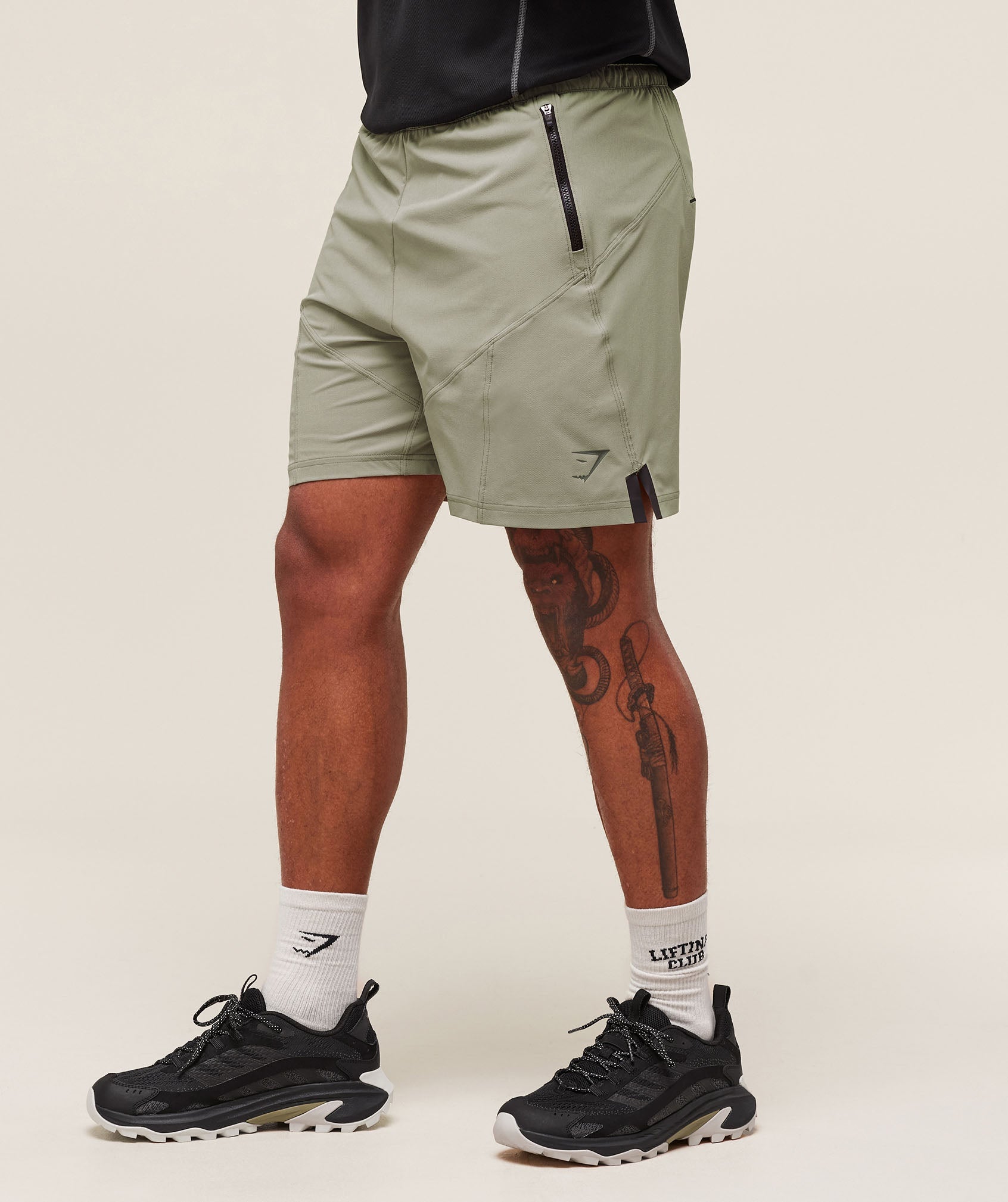 Gymshark Tactical 6" Short Chalk Green