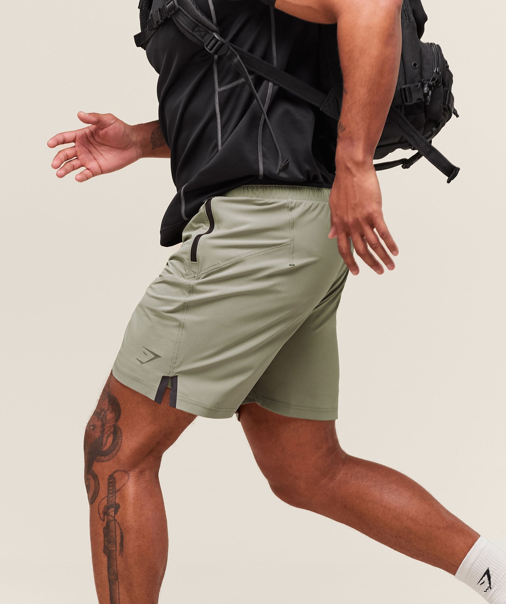 Gymshark Tactical 6" Short Chalk Green