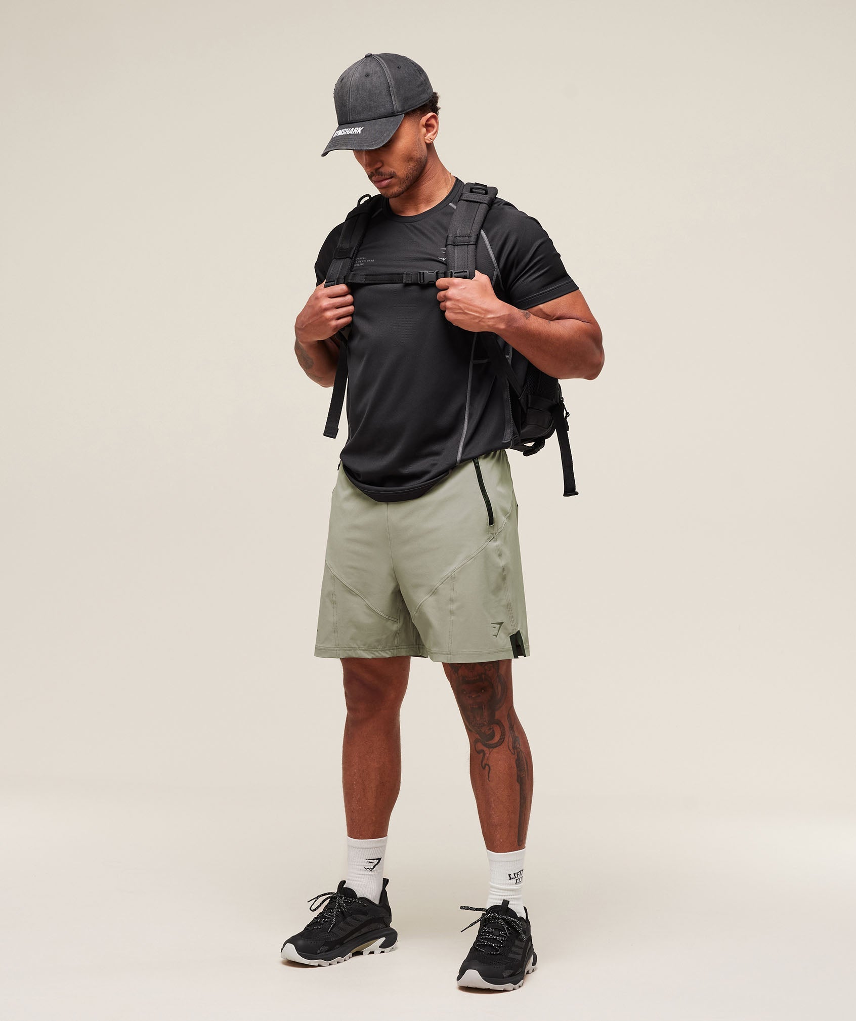 Gymshark Tactical 6" Short Chalk Green