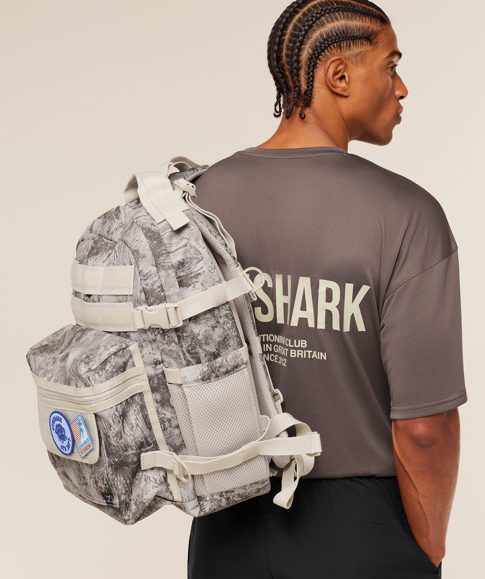 Gymshark Tactical Slouch Backpack Pebble Grey