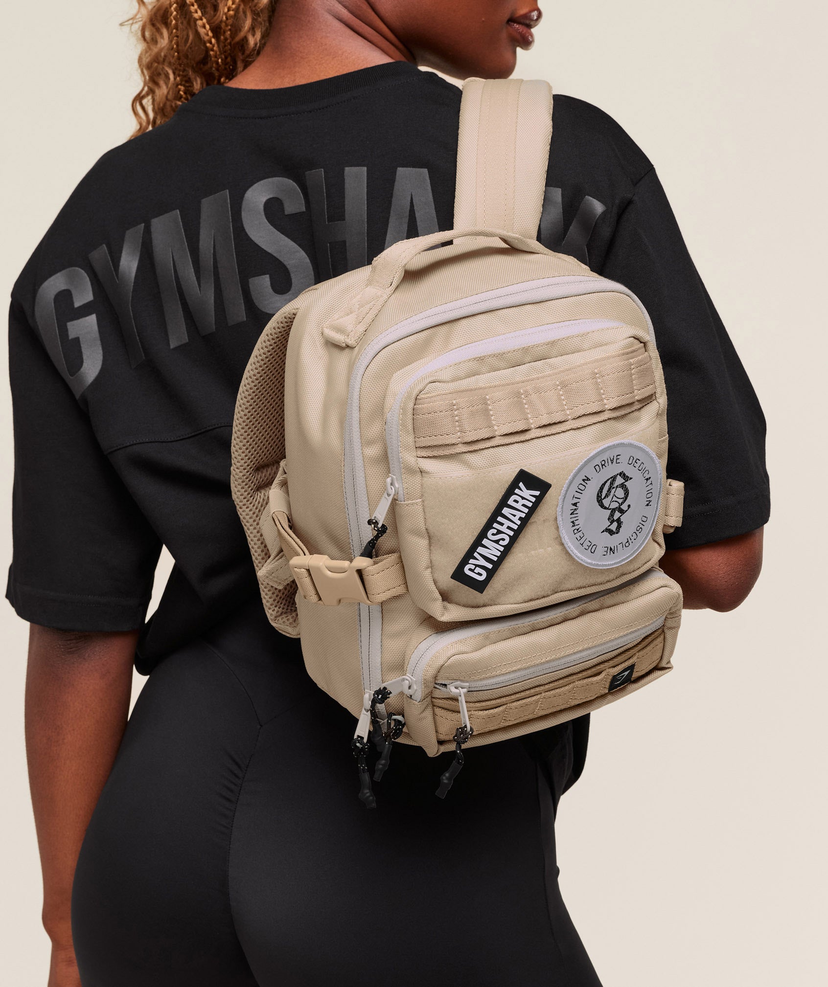 Women's Gymshark Mini Tactical Backpack Vanilla Beige