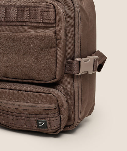 Women's Gymshark Mini Tactical Backpack Soft Brown