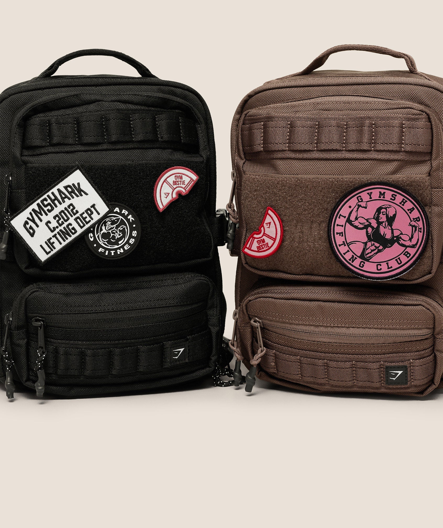 Women's Gymshark Mini Tactical Backpack Soft Brown