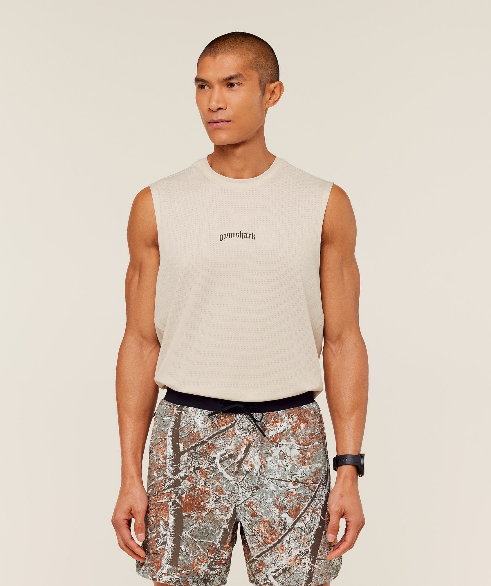 Gymshark Tactical Tank Oat White