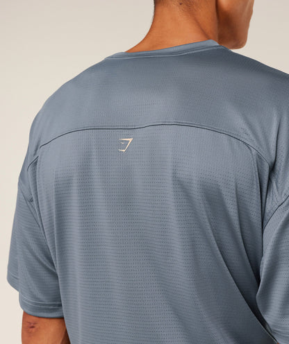 Gymshark Tactical Oversized T-Shirt Iron Blue