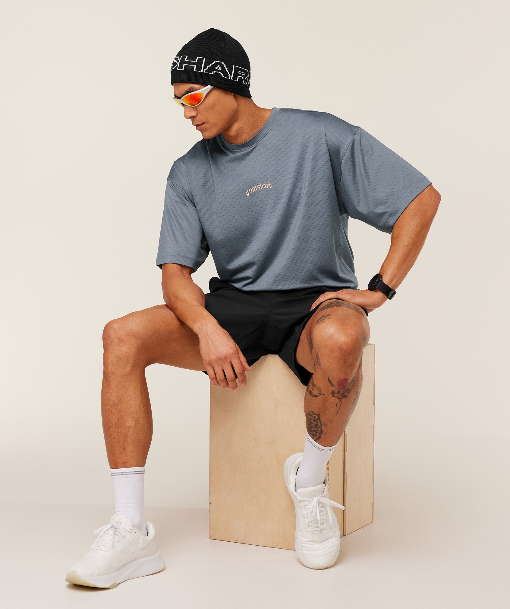 Gymshark Tactical Oversized T-Shirt Iron Blue