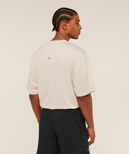 Gymshark Tactical Oversized T-Shirt Oat White