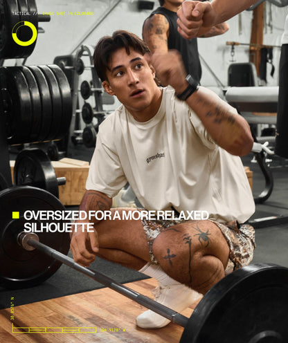 Gymshark Tactical Oversized T-Shirt Oat White