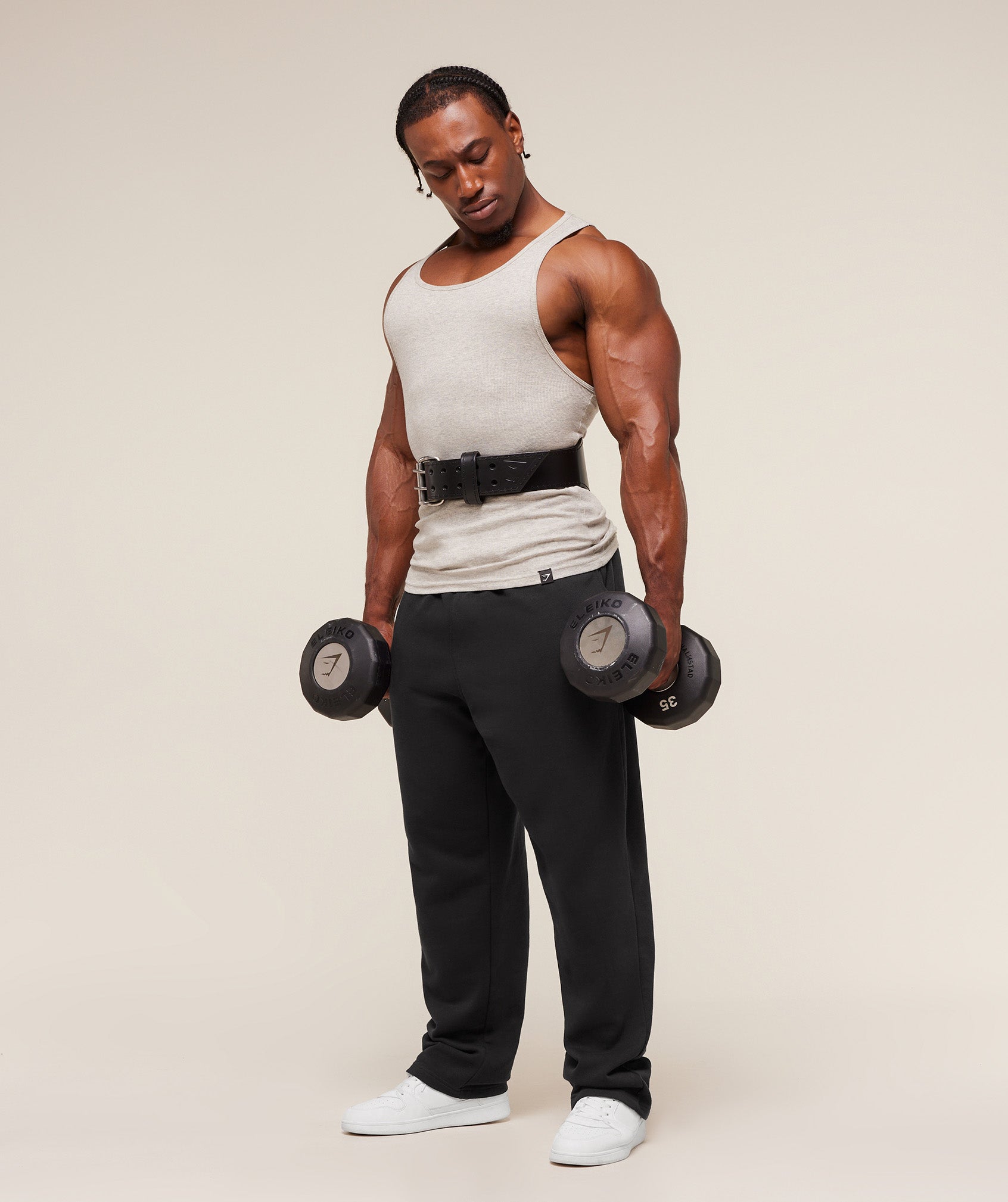 Gymshark Tapered Double Prong Lifting Belt Black
