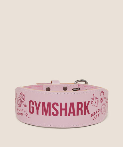 Women's Gymshark Graphic Tapered Lifting Belt Cloud Pink