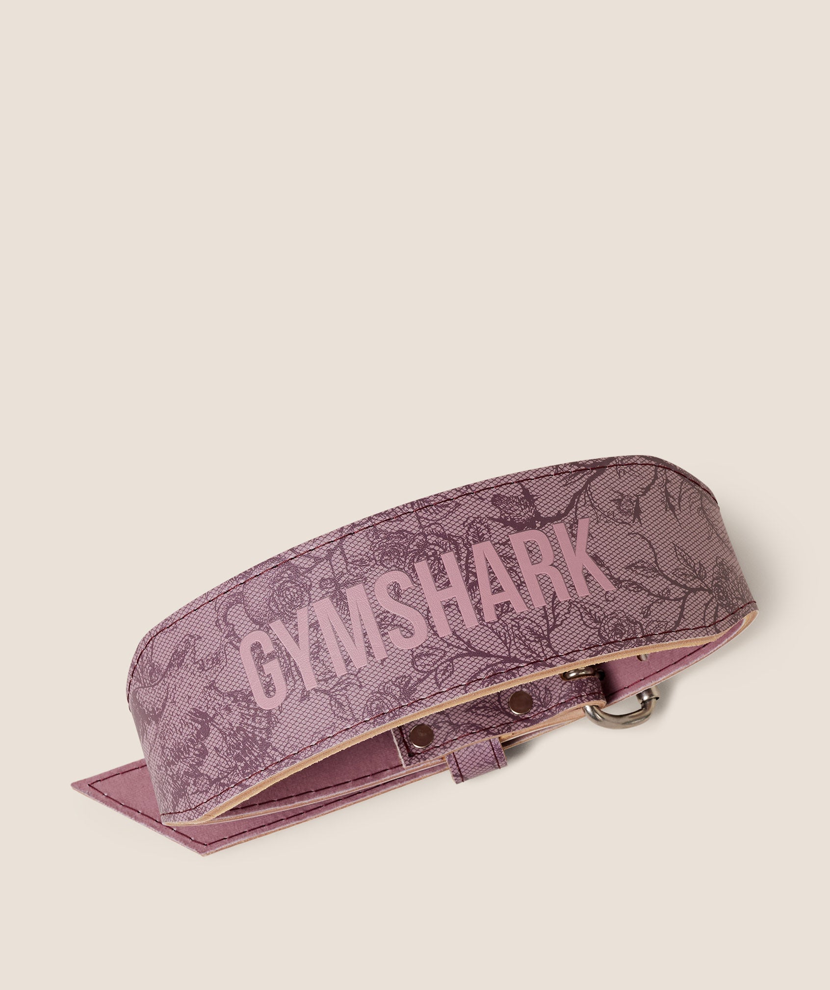 Women's Gymshark Lace Graphic Tapered Lifting Belt Impact Burgundy