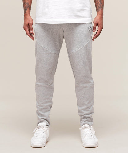 Gymshark Interlock Tech Joggers Light Grey Core Marl
