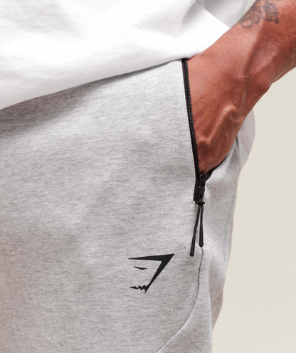 Gymshark Interlock Tech Joggers Light Grey Core Marl