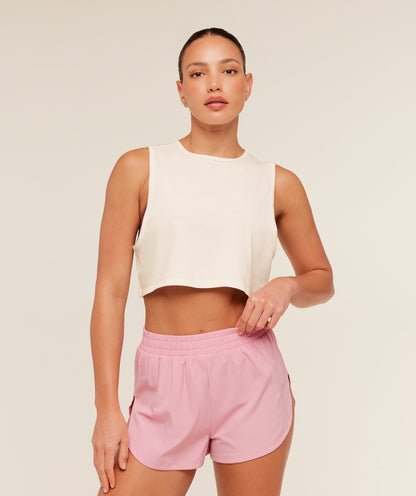 Women's Gymshark To From Cut Off Tee Soft White