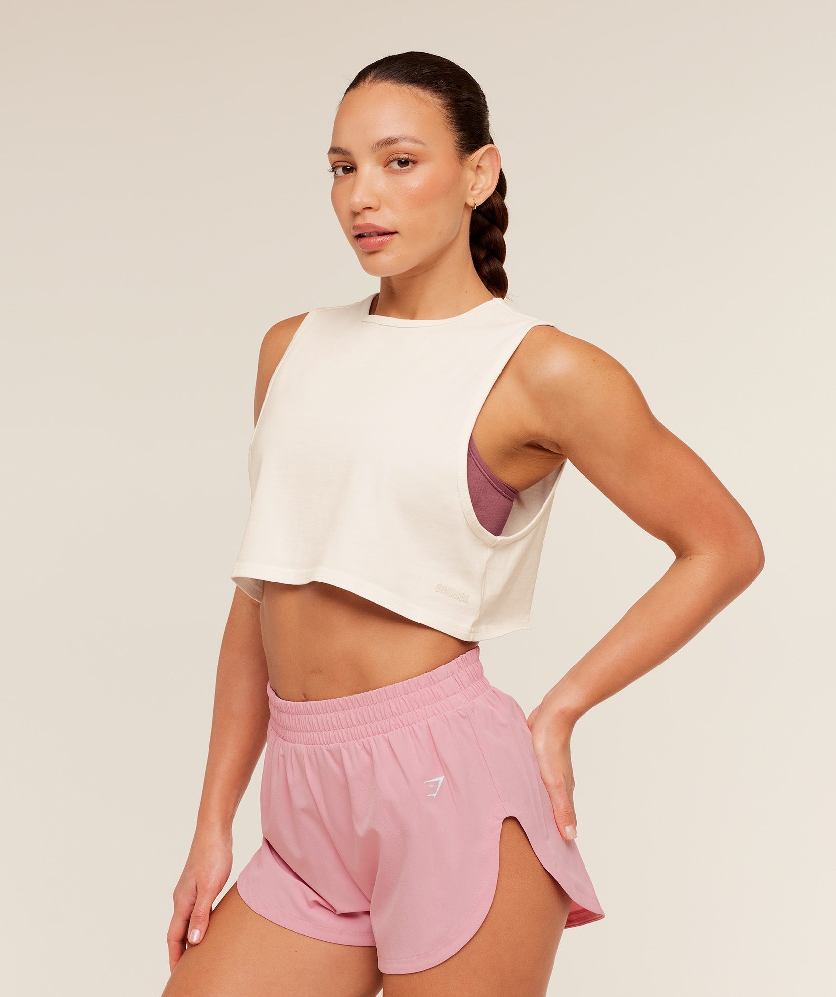 Women's Gymshark To From Cut Off Tee Soft White