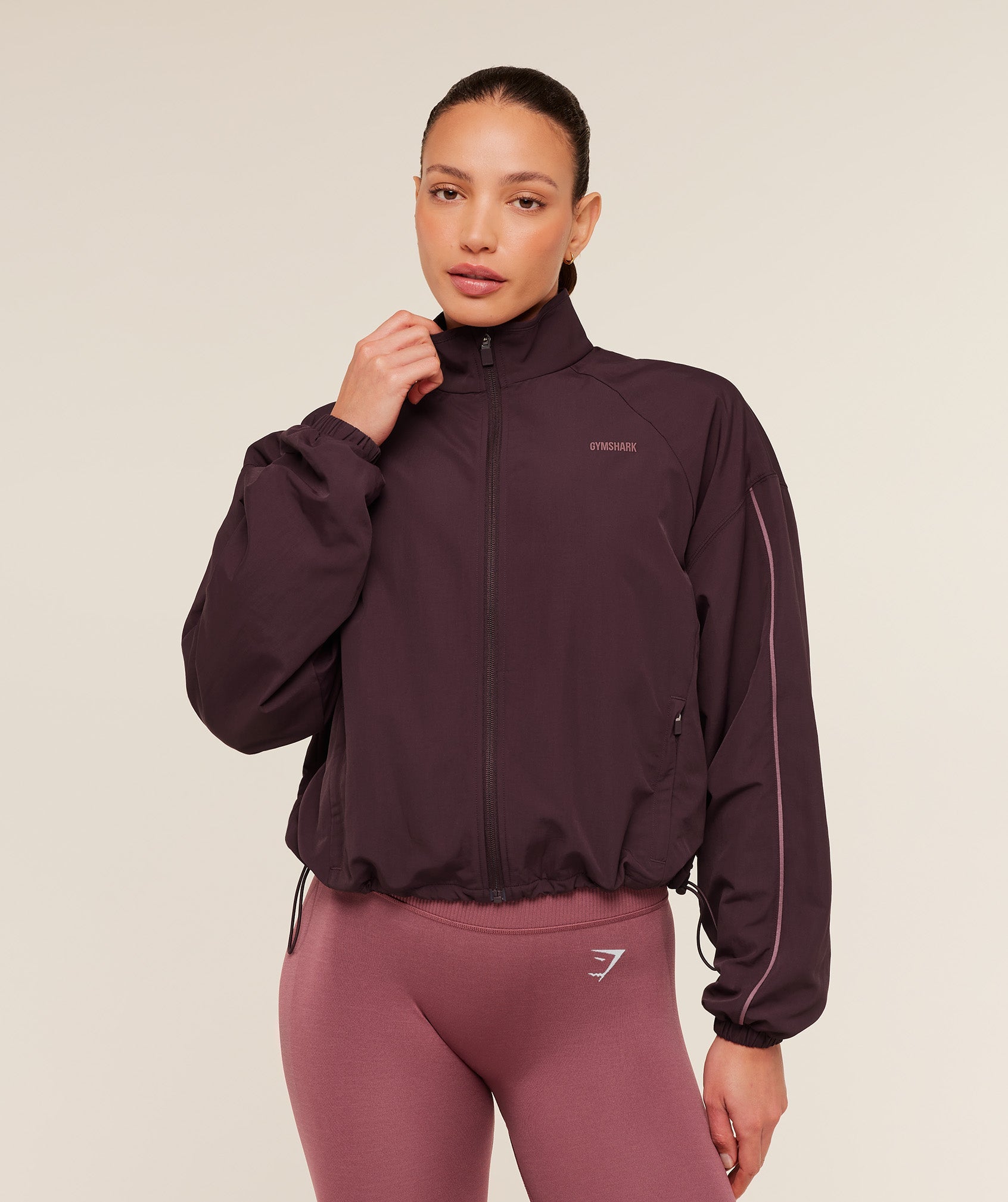 Women's Gymshark To From Zip Through Cherry Purple