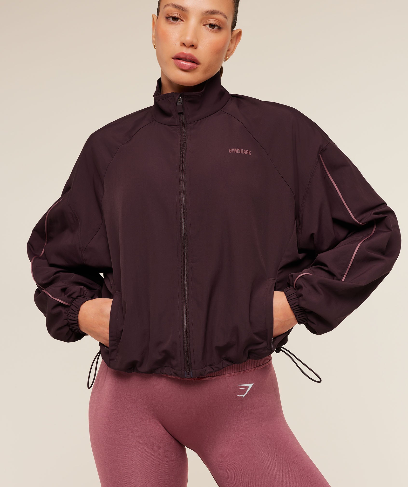 Women's Gymshark To From Zip Through Cherry Purple