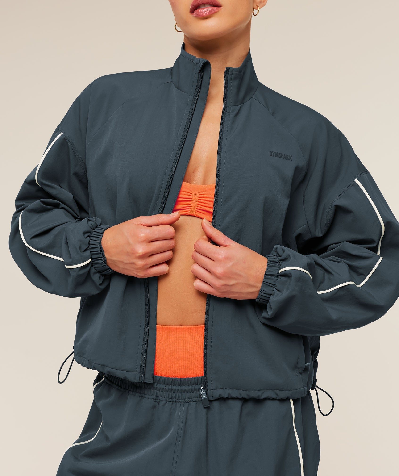 Women's Gymshark To From Zip Through Stealth Blue