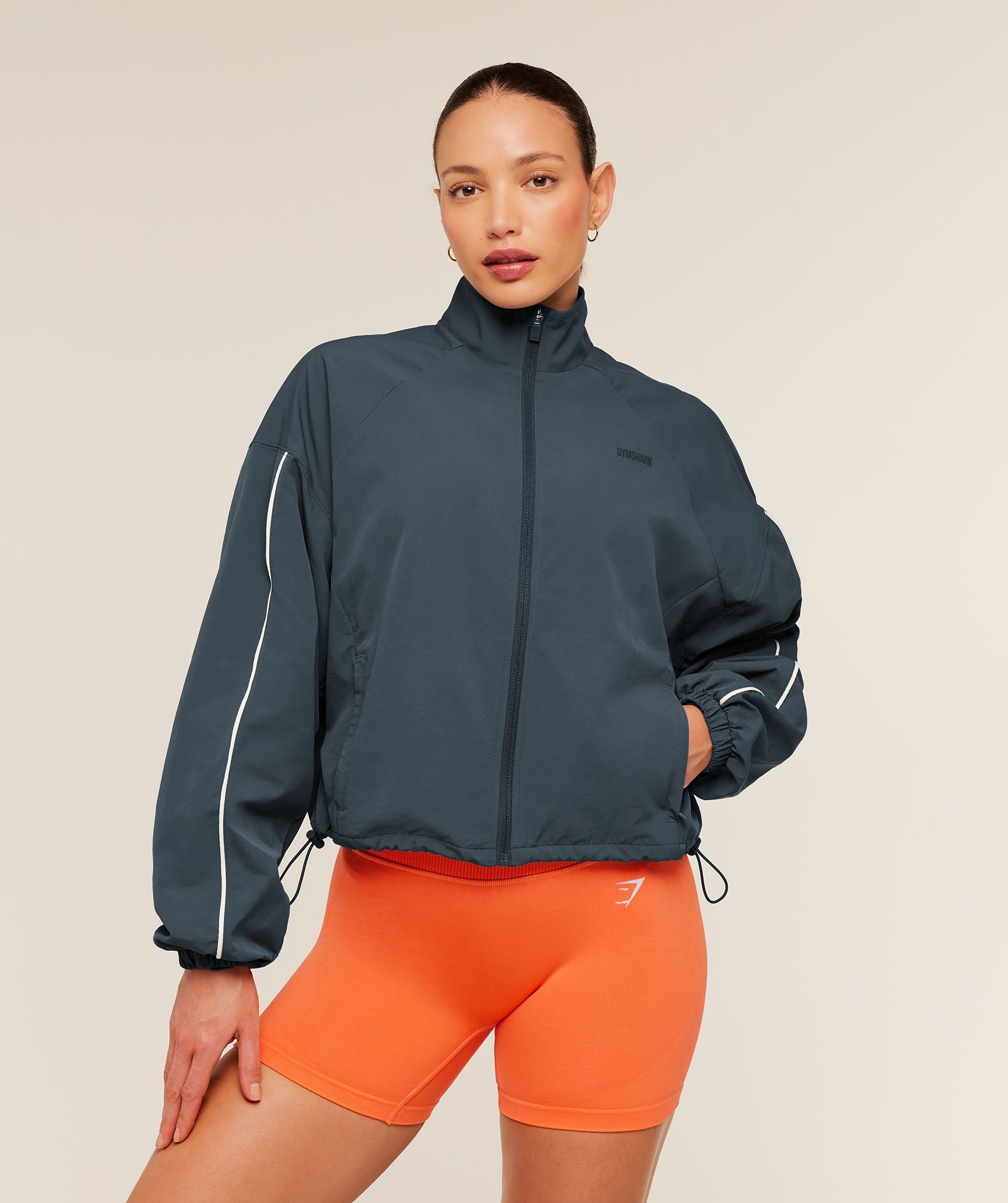Women's Gymshark To From Zip Through Stealth Blue
